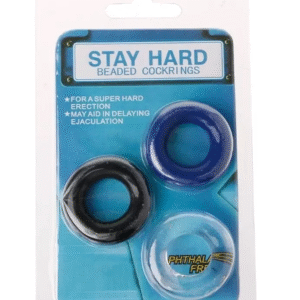 Stay Hard Beaded Cock Ring 3 pack