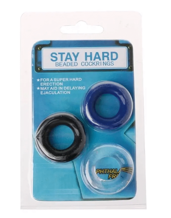 Stay Hard Beaded Cock Ring 3 pack